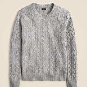 J. Crew Light Gray Cable Knit Sweater